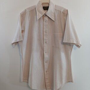 Vintage Perma-Prest Trim Regular Knit Dress Shirt For Men